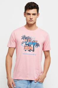 Men Printed Crew Neck Slim Fit T-shirt
