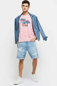 Men Printed Crew Neck Slim Fit T-shirt