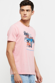 Men Printed Crew Neck Slim Fit T-shirt