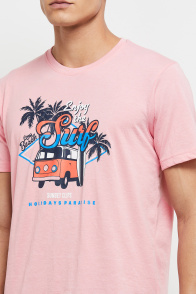 Men Printed Crew Neck Slim Fit T-shirt